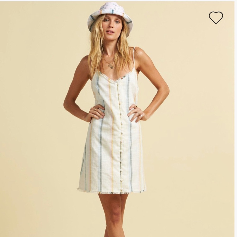 ✨Billabong (NWOT) Salty Blonde Sunny Stripes Slip Dress Size S✨ - Picture 1 of 7